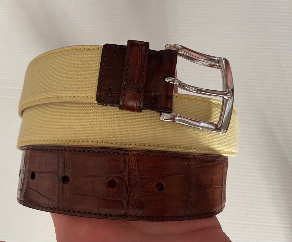 Kiton новый ремень из кожи аллигатора