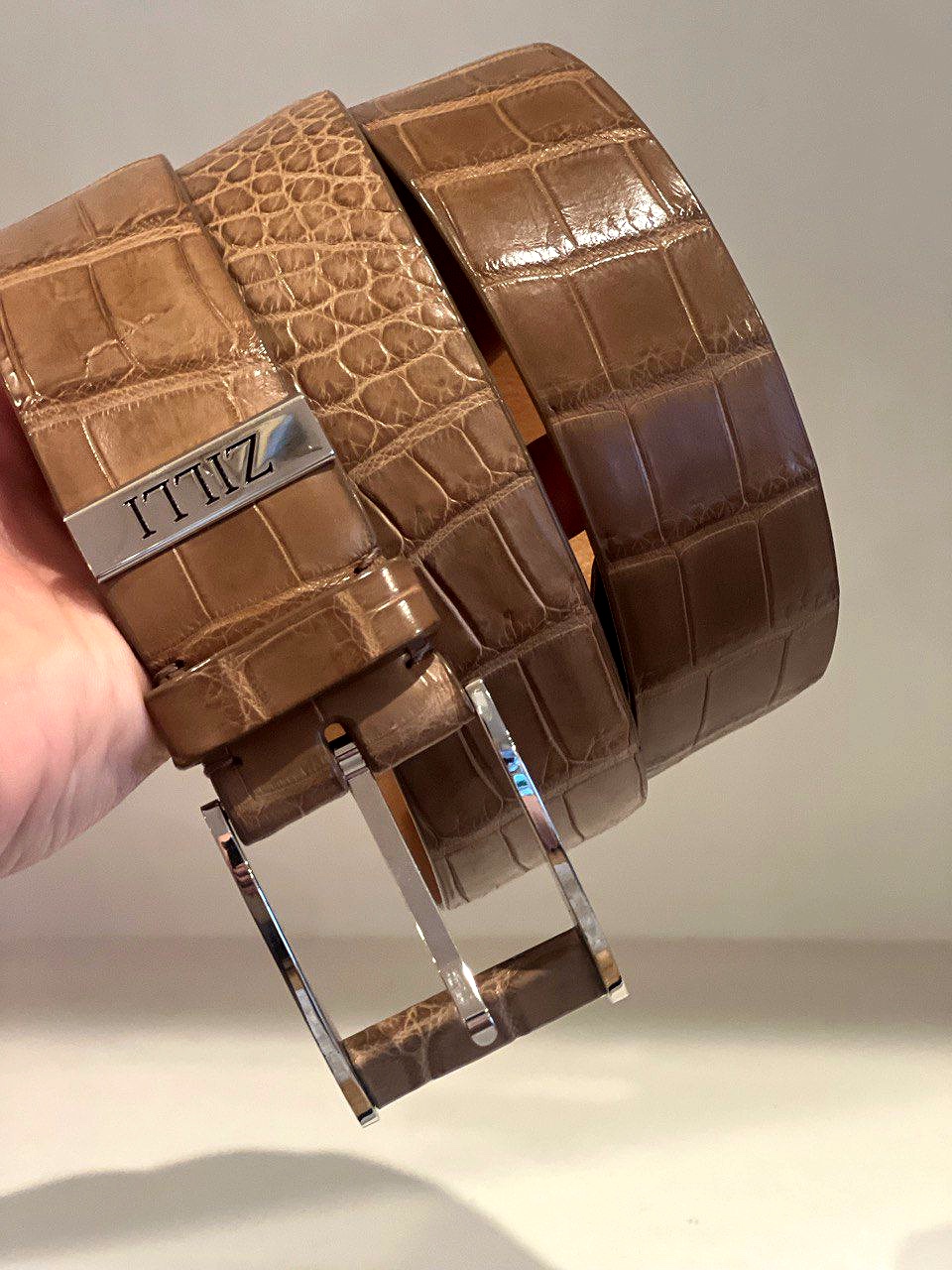 Ремень Zilli из кожи крокодила